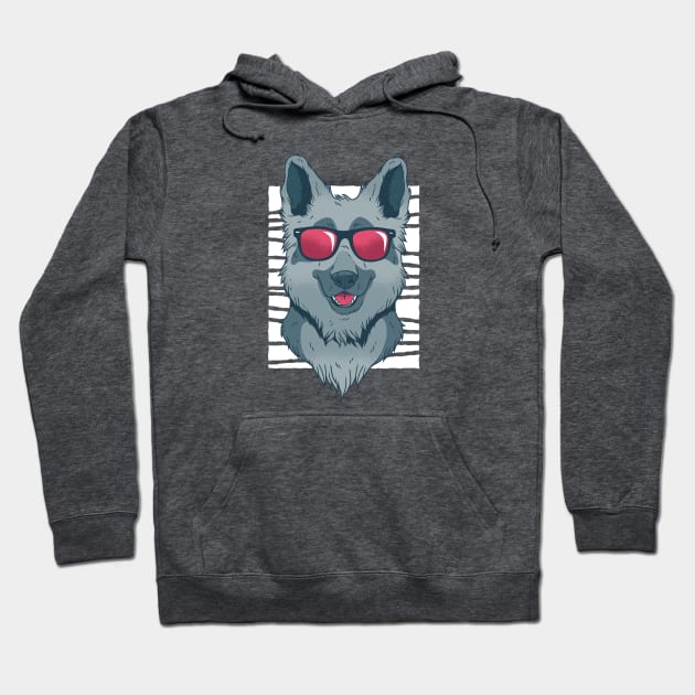 Cool German Shepherd Hoodie by SLAG_Creative